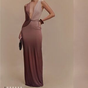 Meshki mocha Maxi Dress